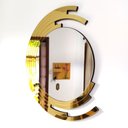 Ver imagem 2 de Espelho decorativo de parede redondo com moldura Premium Santorini Dourado
