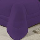 Ver imagem 4 de Edredom Dupla Face 100% Algodão Malha Queen Gran Moratta 01 Peça - Preto- Roxo
