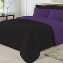 Ver imagem 7 de Edredom Dupla Face 100% Algodão Malha Queen Gran Moratta 01 Peça - Preto- Roxo