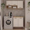 Ver imagem 1 de Lavanderia Modulada 2 Peças , 1 Armário Aéreo 1 Balcão Duas Portas 100% Mdf