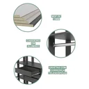 Ver mais imagens de Conjunto Closet Guarda Roupa 5 Prat. 3 Gav. 1 Cab 2100x2200x445 Mm