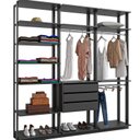 Ver imagem 7 de Conjunto Closet Guarda Roupa 5 Prat. 3 Gav. 1 Cab 2100x2200x445 Mm