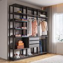 Ver imagem 1 de Conjunto Closet Guarda Roupa 5 Prat. 3 Gav. 1 Cab 2100x2200x445 Mm