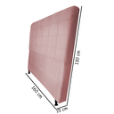 Ver imagem 2 de Cabeceira Estofada Rubi 160 cm Para Cama Box Quarto Queen Size MV Estofados Suede Rose