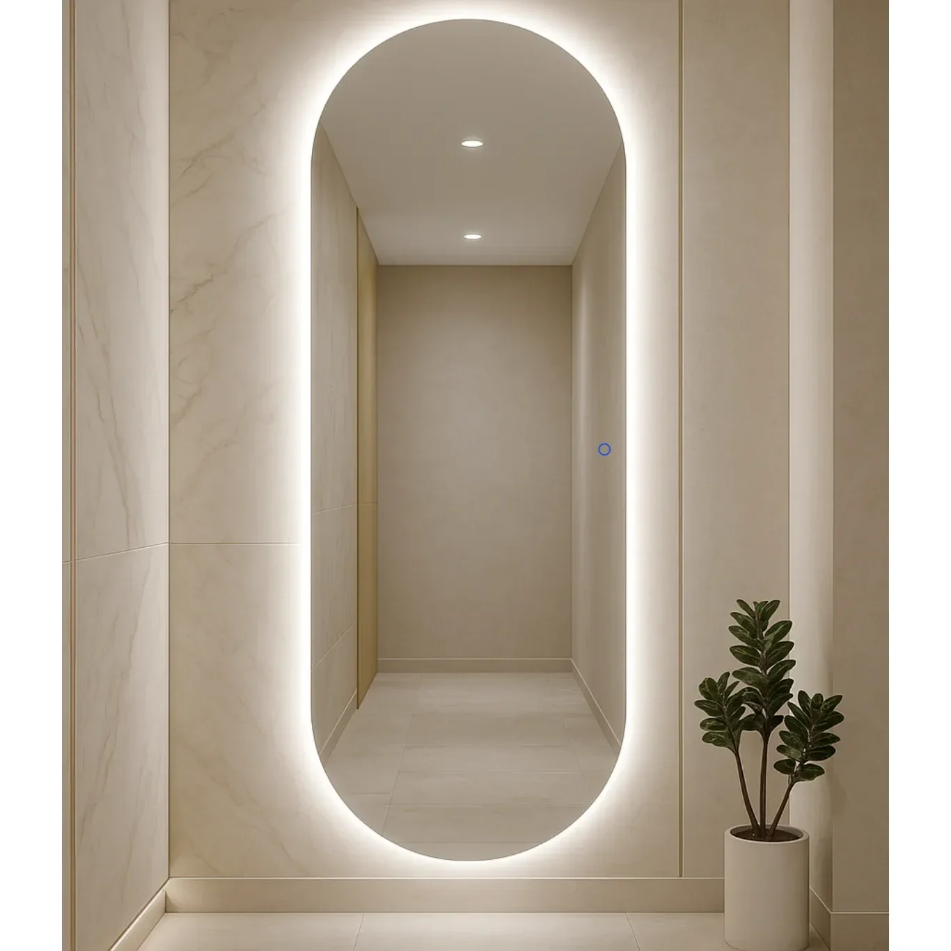 Espelho Inteligente Touch Led 3 Cores Banheiro Sala Quarto 150x60 Cm - 2