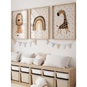 Ver imagem 1 de Kit 3 Quadros Decorativos Infantil Animais Safari No14