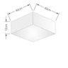 Plafon Quadrado Vivare Md-3050 Cúpula em Tecido 12/40x40cm - Bivolt - Café - Bivolt - 2