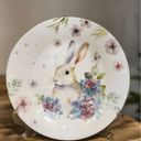 Ver imagem 3 de Prato Raso Vidro Opalino Coelho Rosa 25,4cm Florarte Cada