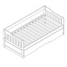 Bicama Infantil com Grade de Proteção Madeira Maciça Branco Mobilistore - 6
