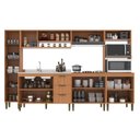 Ver imagem 5 de Cozinha Alta Completa Modulada 6 Peças Carol 300x193 Marrom/Freijó/Off White