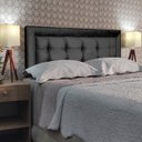 Ver imagem 1 de Cabeceira Cama Casal Lexus Diamond 2 Suede Cinza 60 Rbl