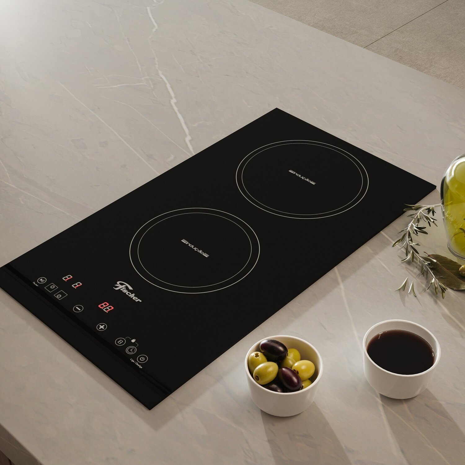 Cooktop Fischer 2q por Indução Mesa Vitrocerâmica Touch 220v - 2