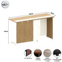 Ver imagem 3 de Aparador Frigobar de Embutir Direito com Armário 2 Portas com Pés em Metal Corporate