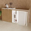 Ver imagem 6 de Aparador Frigobar de Embutir Direito com Armário 2 Portas com Pés em Metal Corporate