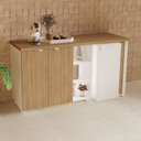 Ver imagem 1 de Aparador Frigobar de Embutir Direito com Armário 2 Portas com Pés em Metal Corporate