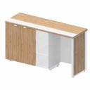 Ver imagem 7 de Aparador Frigobar de Embutir Direito com Armário 2 Portas com Pés em Metal Corporate