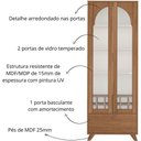 Ver imagem 3 de Cristaleira com Adega Artely Murano Cinamomo Off White