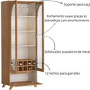 Ver imagem 4 de Cristaleira com Adega Artely Murano Cinamomo Off White