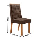 Ver imagem 4 de Mesa de Jantar com Cadeiras Alvorada Carolina 6 Lugares Retangular MDF com Vidro 180cm Marrom