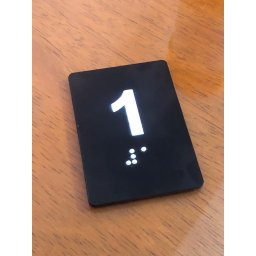 KIT 11 PLACAS BRAILE PS DO T° AO 10° ANDAR ELEVADOR PRETO - 11