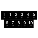 Ver imagem 1 de KIT 11 PLACAS BRAILE PS DO T° AO 10° ANDAR ELEVADOR PRETO