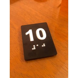 KIT 11 PLACAS BRAILE PS DO T° AO 10° ANDAR ELEVADOR PRETO - 8