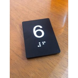 KIT 11 PLACAS BRAILE PS DO T° AO 10° ANDAR ELEVADOR PRETO - 7