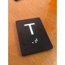 Ver imagem 3 de KIT 11 PLACAS BRAILE PS DO T° AO 10° ANDAR ELEVADOR PRETO