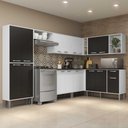 Ver imagem 2 de Armário de Cozinha Completa 8 peças Xangai Soul Multimóveis Branco/Preto