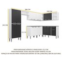 Ver imagem 7 de Armário de Cozinha Completa 8 peças Xangai Soul Multimóveis Branco/Preto