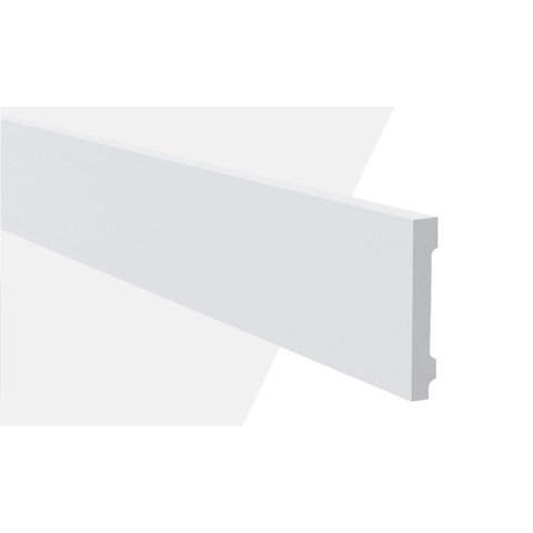 Kit Rodapé de Poliestireno 10 Barras Lisas de 11cmX2,44m Rende 24,4 Metros Wb11 Gart