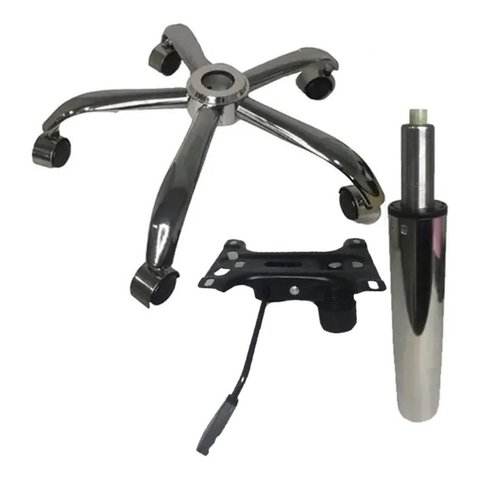 Kit Pistão Classe 3 E Estrela Cromados + 5 Rodízios + Flange