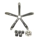 Ver imagem 3 de Kit Pistão Classe 3 E Estrela Cromados + 5 Rodízios + Flange