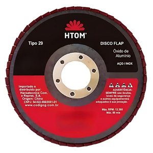 Disco Flap Zircônia Tipo 29 M.7" Z80 - Htom