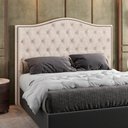Ver imagem 2 de Cabeceira Casal 140cm Siena P02 Linho Cru - Mpozenato