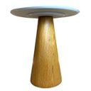 Ver imagem 2 de Mesa de Jantar Cone 60 cm Base Madeira Freijó Tampo Laqueado Branco - Marrom