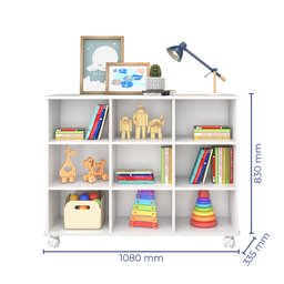 Nicho Organizador para Escritorio Quarto Infantil Montessoriano - Branco - 3