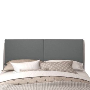 Cabeceira Suspensa Cama Box Casal Suede 140x55:cinza