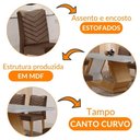 Ver imagem 6 de Mesa de Jantar Alvorada 180cm com 6 Cadeiras Liz Moderna Veludo Marrom/off White/imbuia