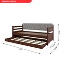Ver imagem 2 de Sofá Cama Bicama Solteiro Madeira Maciça Lux