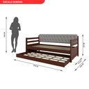 Ver imagem 3 de Sofá Cama Bicama Solteiro Madeira Maciça Lux