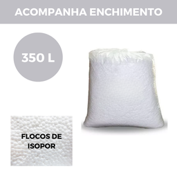 Puff Pera Redondo Gigante Suede com Enchimento Almofadão Decoração Conforto - Bege - 5