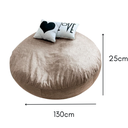 Ver imagem 3 de Puff Pera Redondo Gigante Suede com Enchimento Almofadão Decoração Conforto - Bege