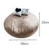 Puff Pera Redondo Gigante Suede com Enchimento Almofadão Decoração Conforto - Bege - 3