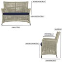 Ver imagem 2 de Jogo Sofá e 2 Poltronas de Área Igapó Alumínio Pintura Marrom Corda Náutica Estofado 10 Trama