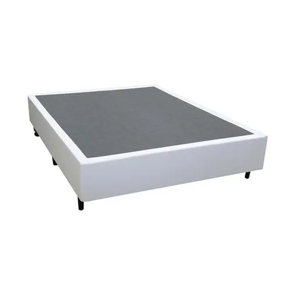 Base Box Solteiro Blindado Linho Branco | MadeiraMadeira