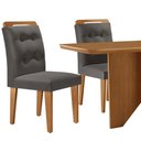 Ver imagem 4 de Mesa Evora 120 Mdf com 4 Cadeiras Carol Veludo Grafite Naturalle