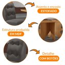 Ver imagem 5 de Mesa Evora 120 Mdf com 4 Cadeiras Carol Veludo Grafite Naturalle