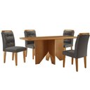 Ver imagem 2 de Mesa Evora 120 Mdf com 4 Cadeiras Carol Veludo Grafite Naturalle