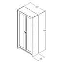 Ver mais imagens de Conjunto Modulado de Armários Americano para Quarto 2 Peças Branco/Gelo